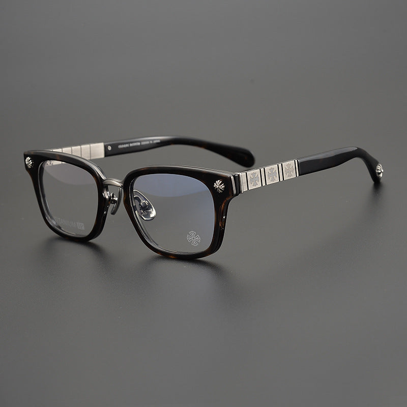 CHH Chrome Hearts Glasses Vintage Square Glasses Frame Spring Legs